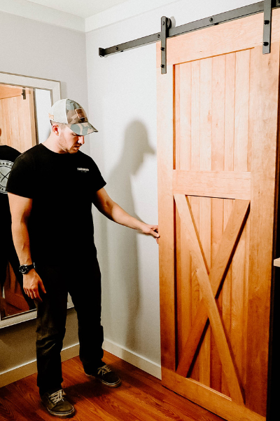 how to build a sliding barn door for your walk-in closet